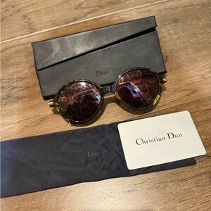 Dior Tortoise Shell Sunglasses with Dark Lenses
